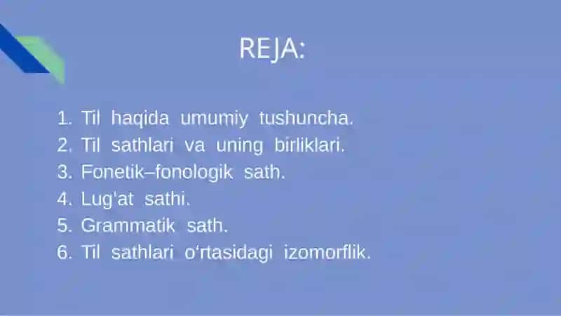 Til sathlari va sathlarga ajratish tamoyillari 2