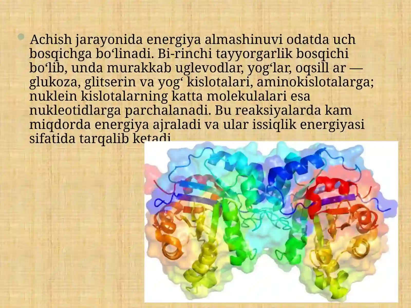 Energiya almashinuvi bosqichlari 2