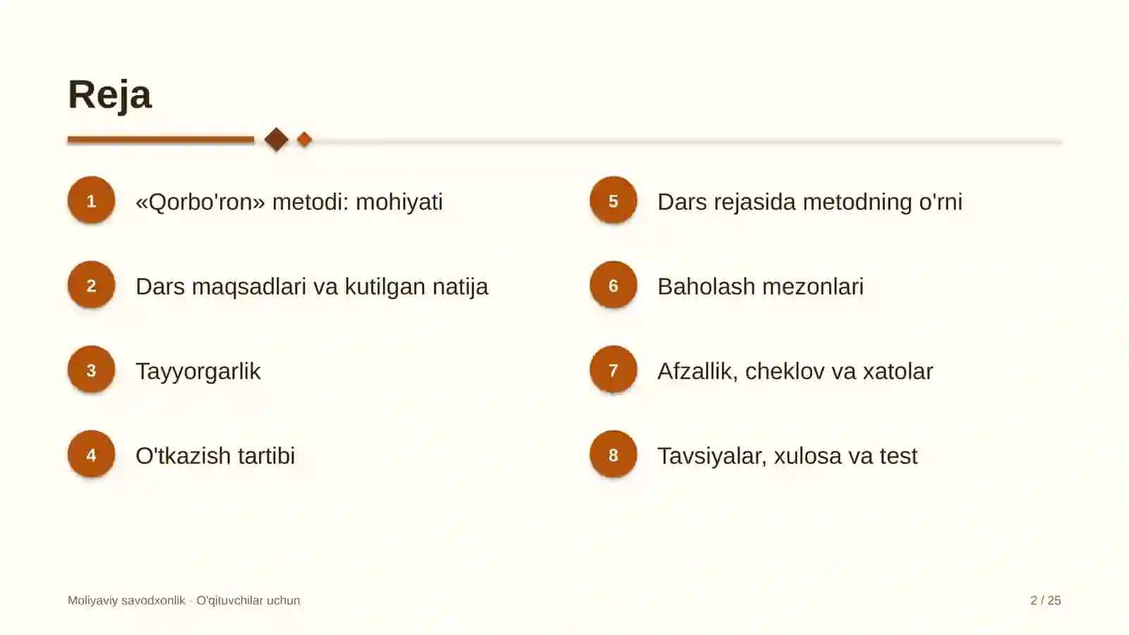 moliyaviy savodxonlik darslarida qorbo'ron metodidan foydalanish 8098 2