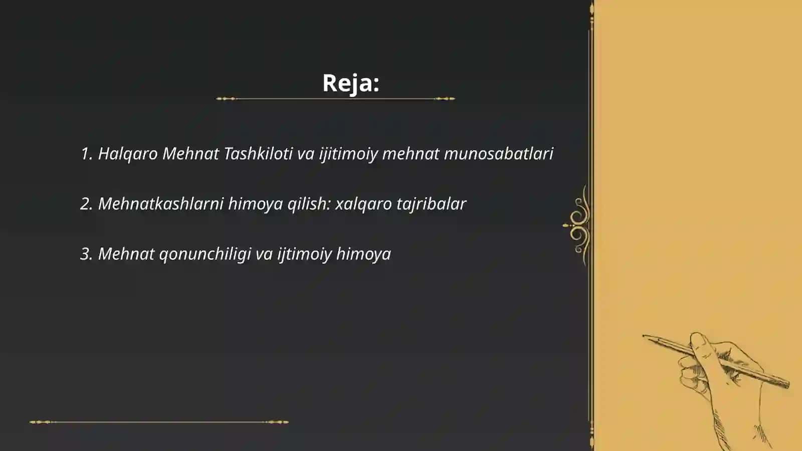 Halqaro Mehnat Tashkiloti va ijitimoiy mehnat munosabatlari 2