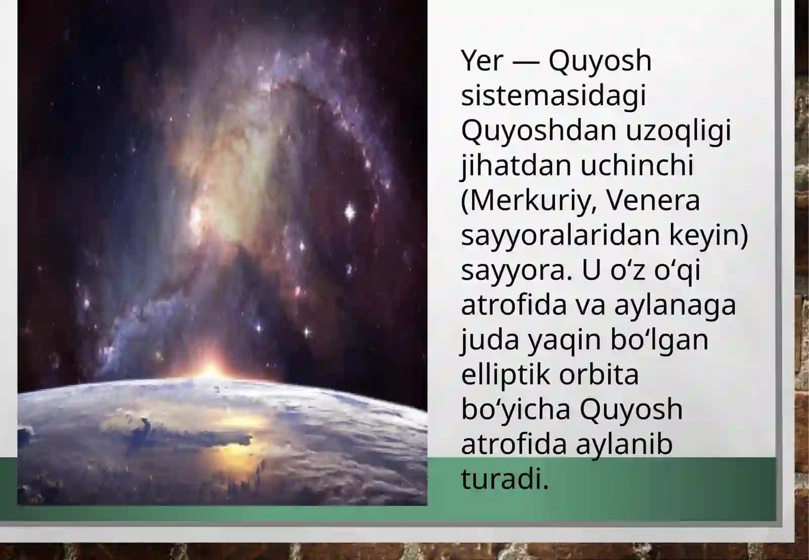 Yerni shakli va harakati 2