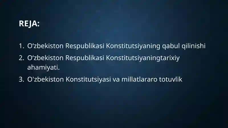 O'zbekiston Konstitutsiyasi 2