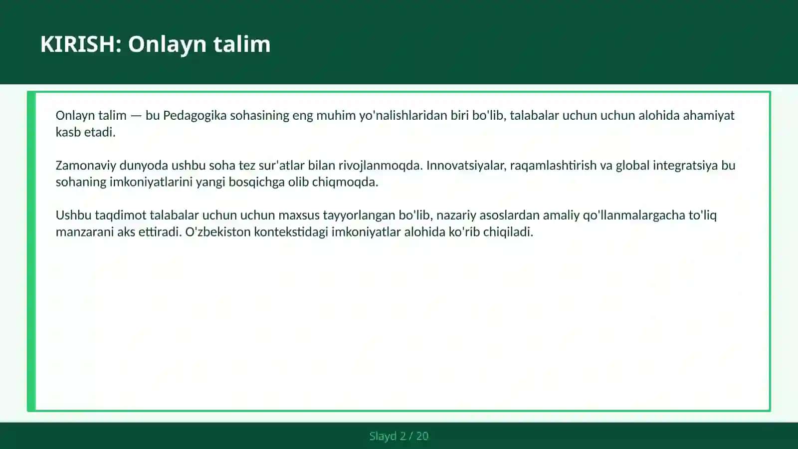 Onlayn talim 2