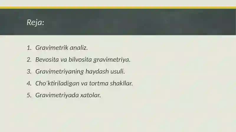 Gravimetrik analiz 2