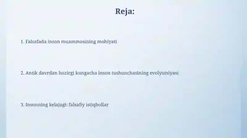 Falsafada inson muommosi 2