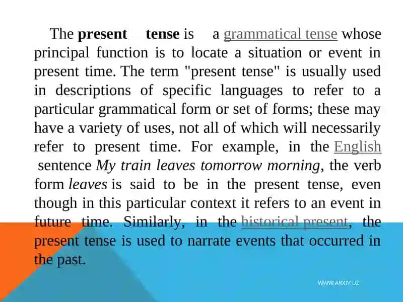 THE PRESENT SIMPLE TENSE 2