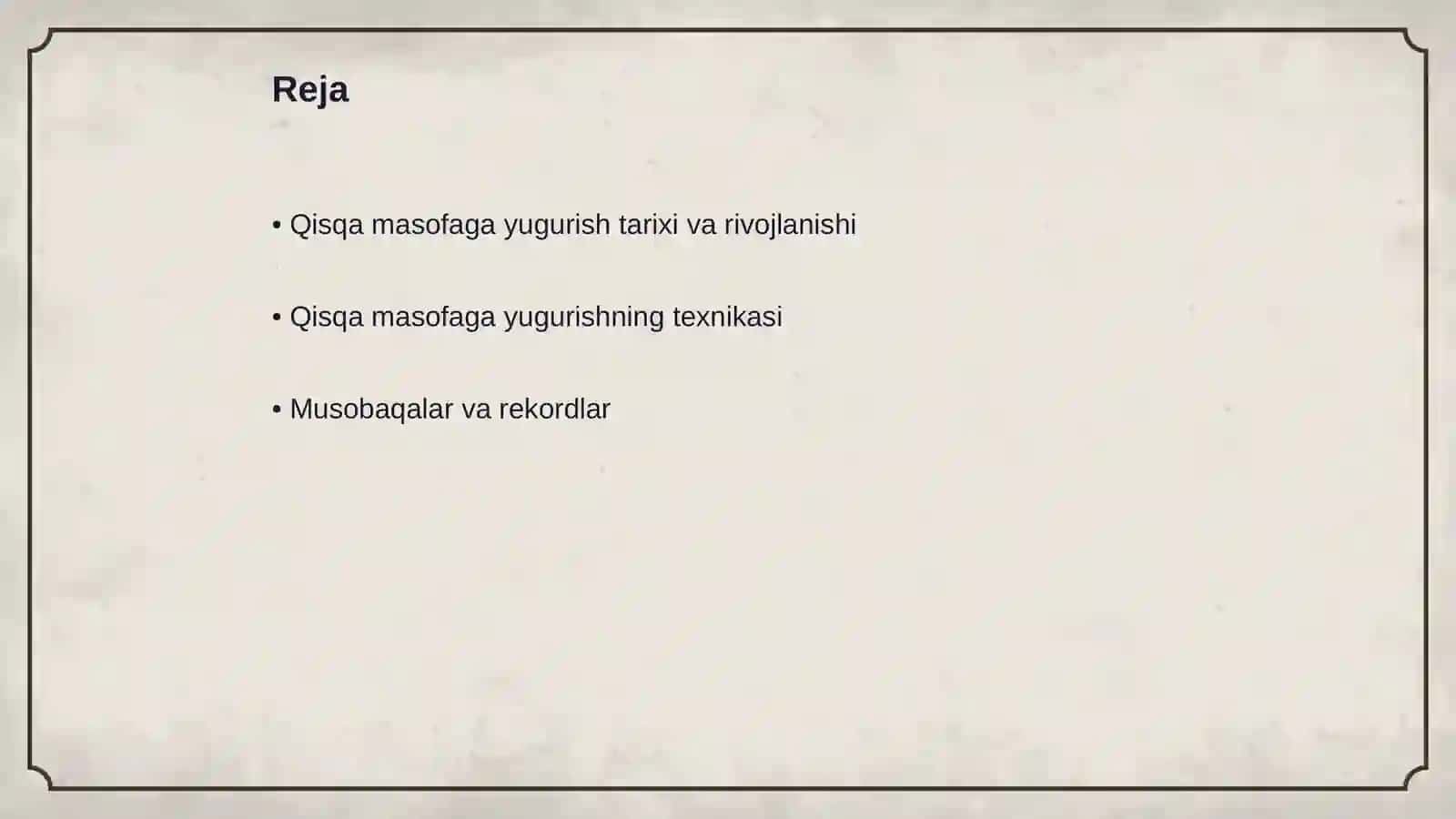 Qisqa masofaga yugurish 2