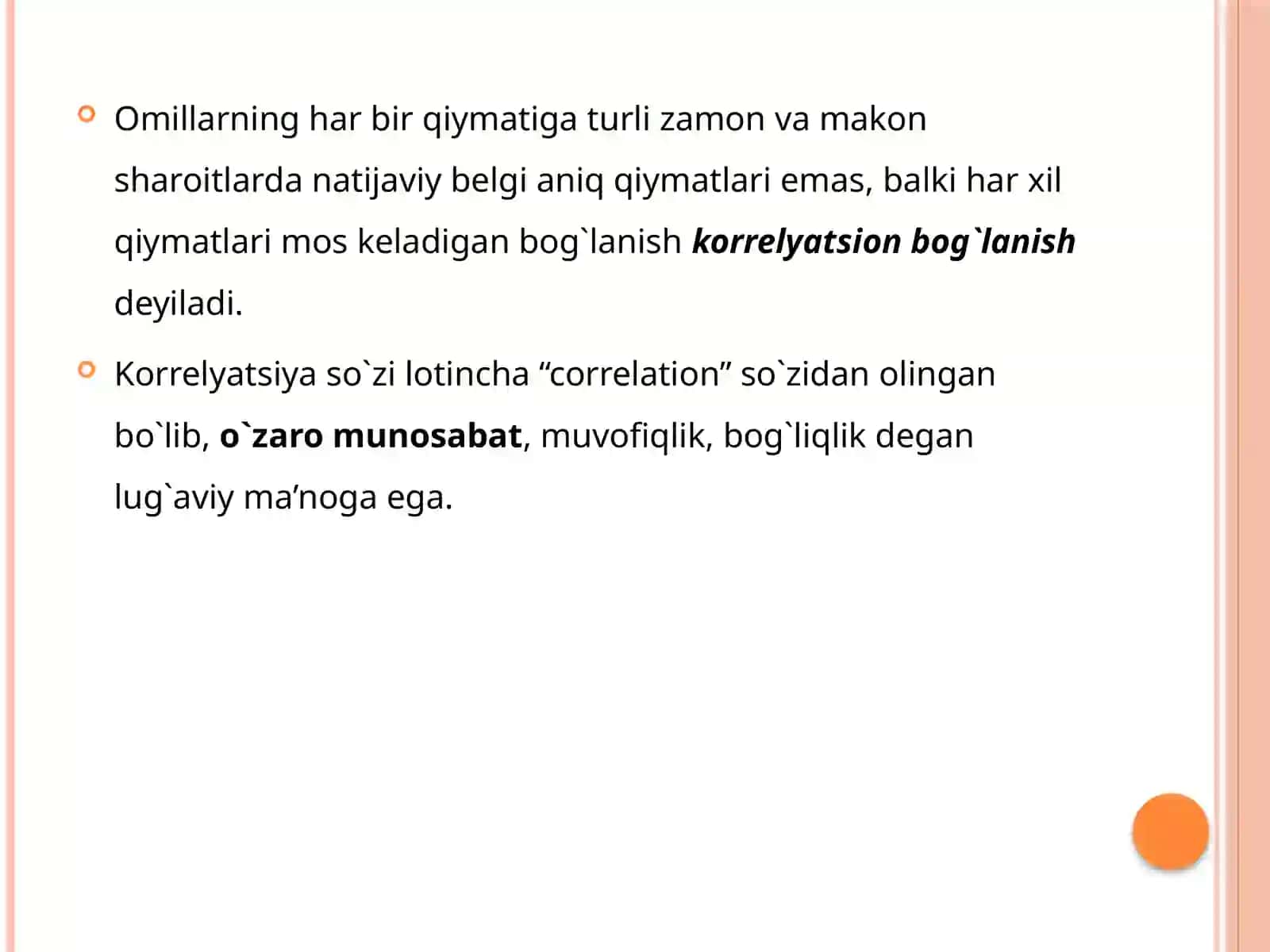 Regression va korrelyatsion tahlil 2