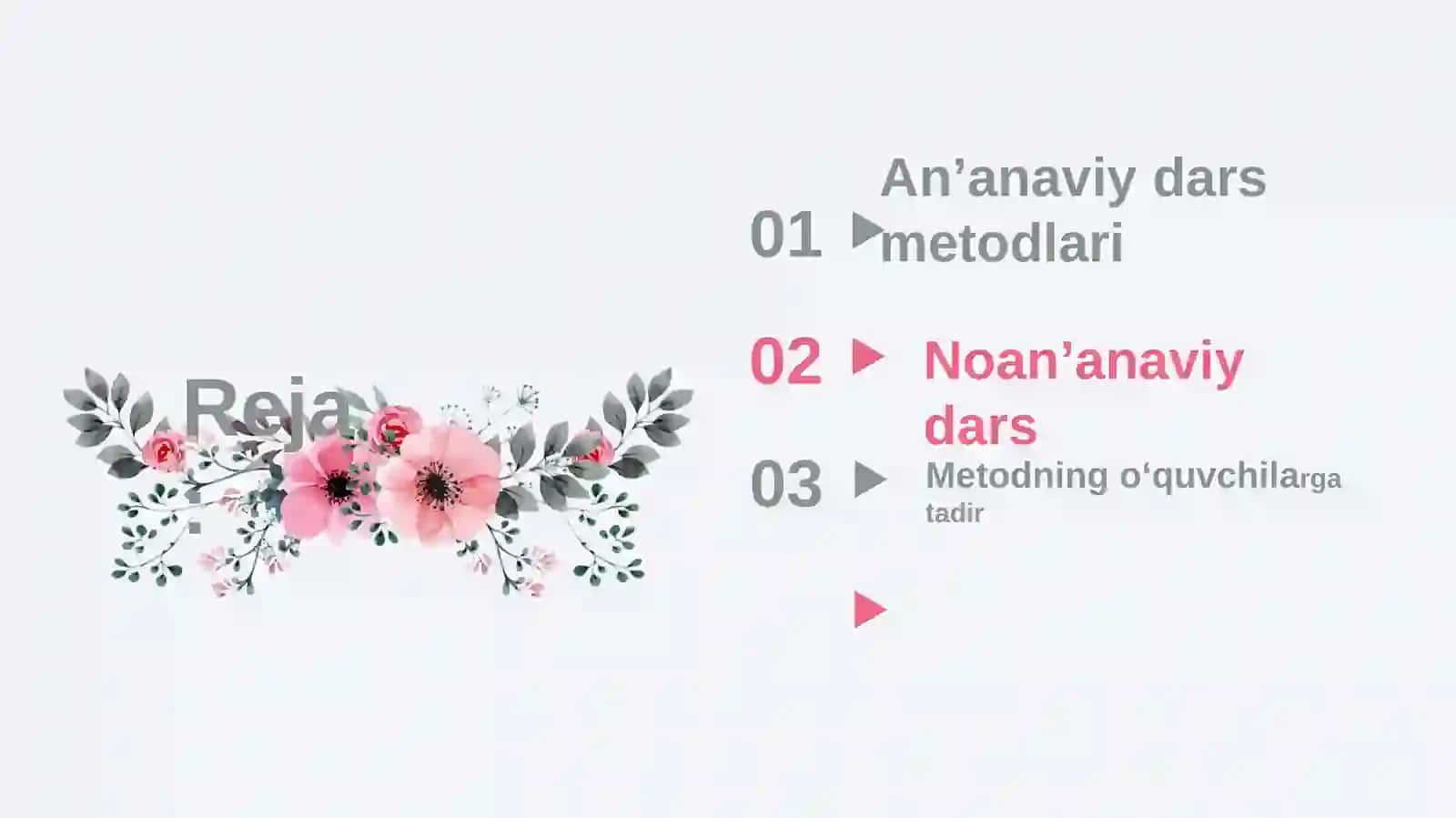 Anʼanaviyva noanʼanaviy darslar 2