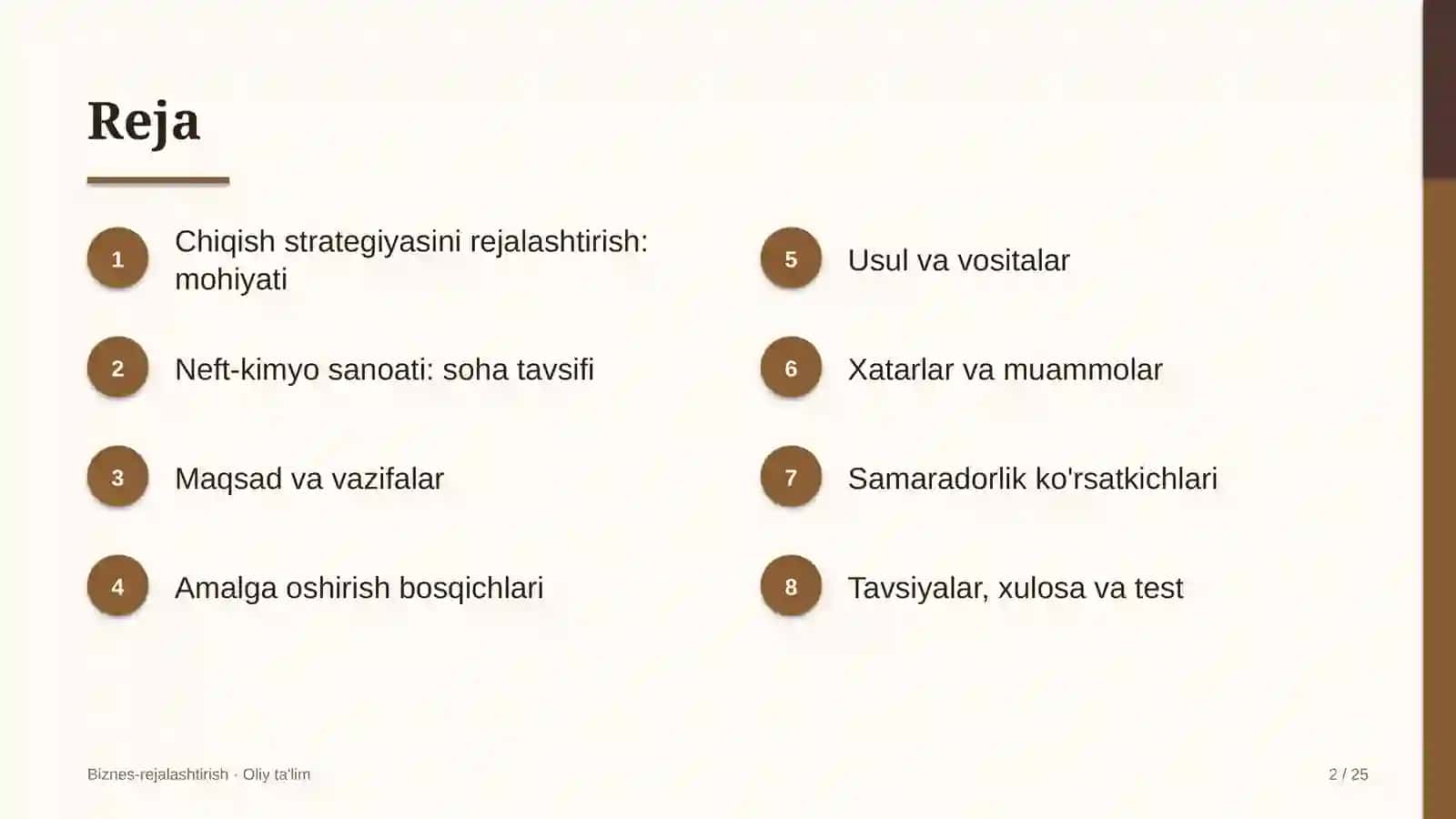 neft kimyo sanoatida chiqish strategiyasini rejalashtirish 5444 2