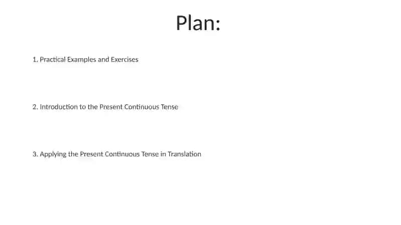 Present continuous tense 2