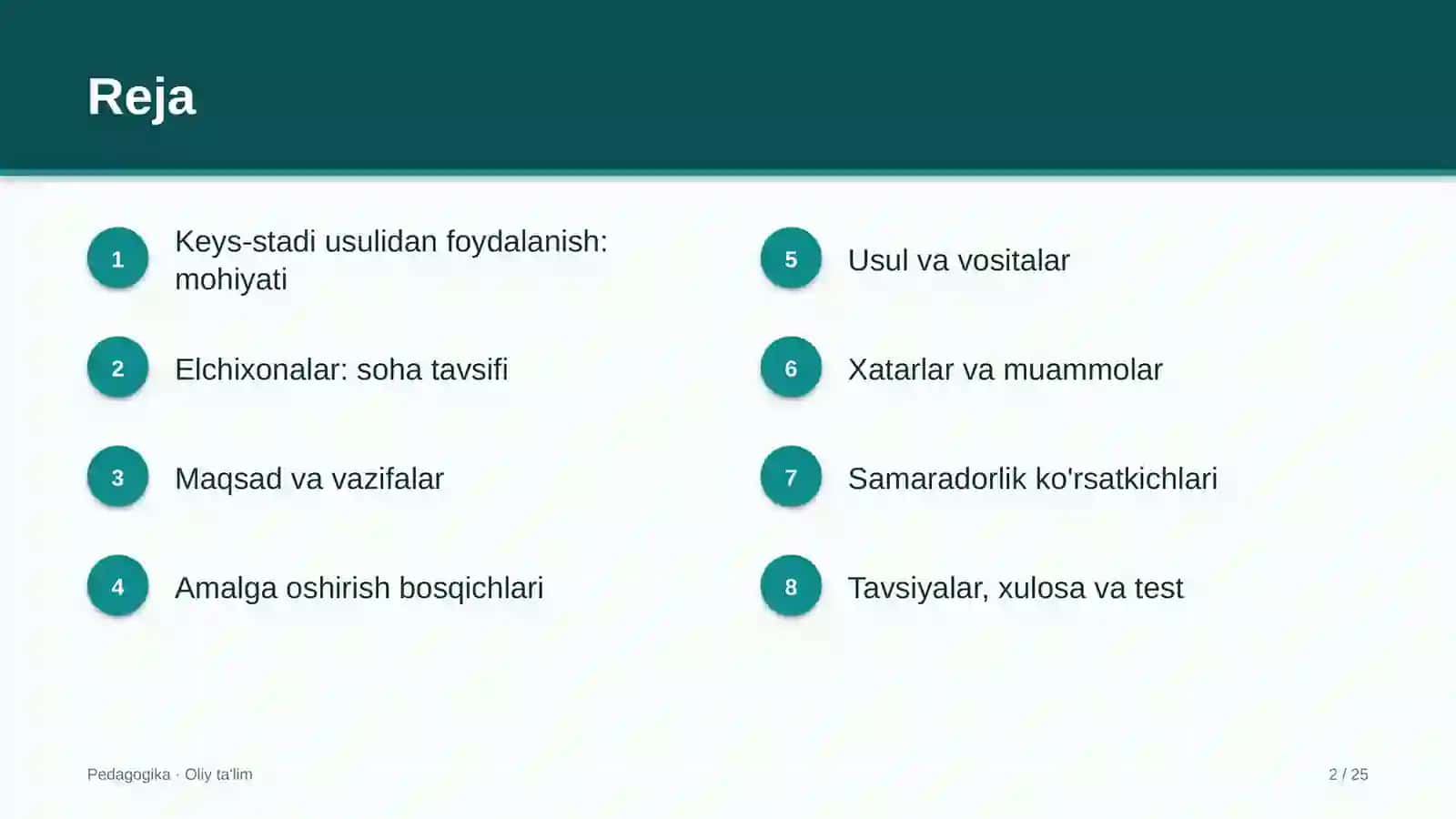 Elchixonalarda keys-stadi usulidan foydalanish 2