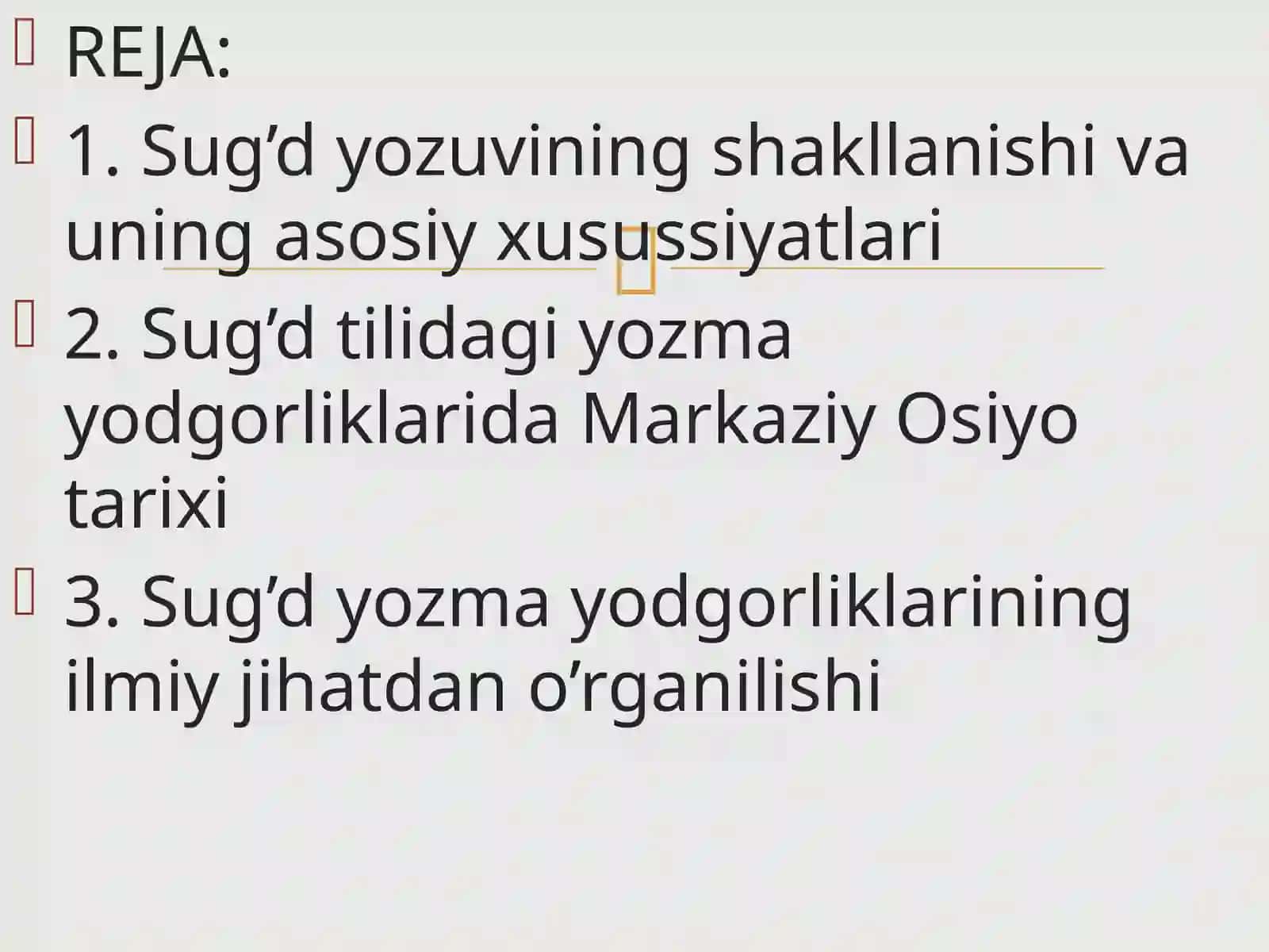 Sug’d tilidagi yozma manbalarda Markaziy Osiyo tarixi 2