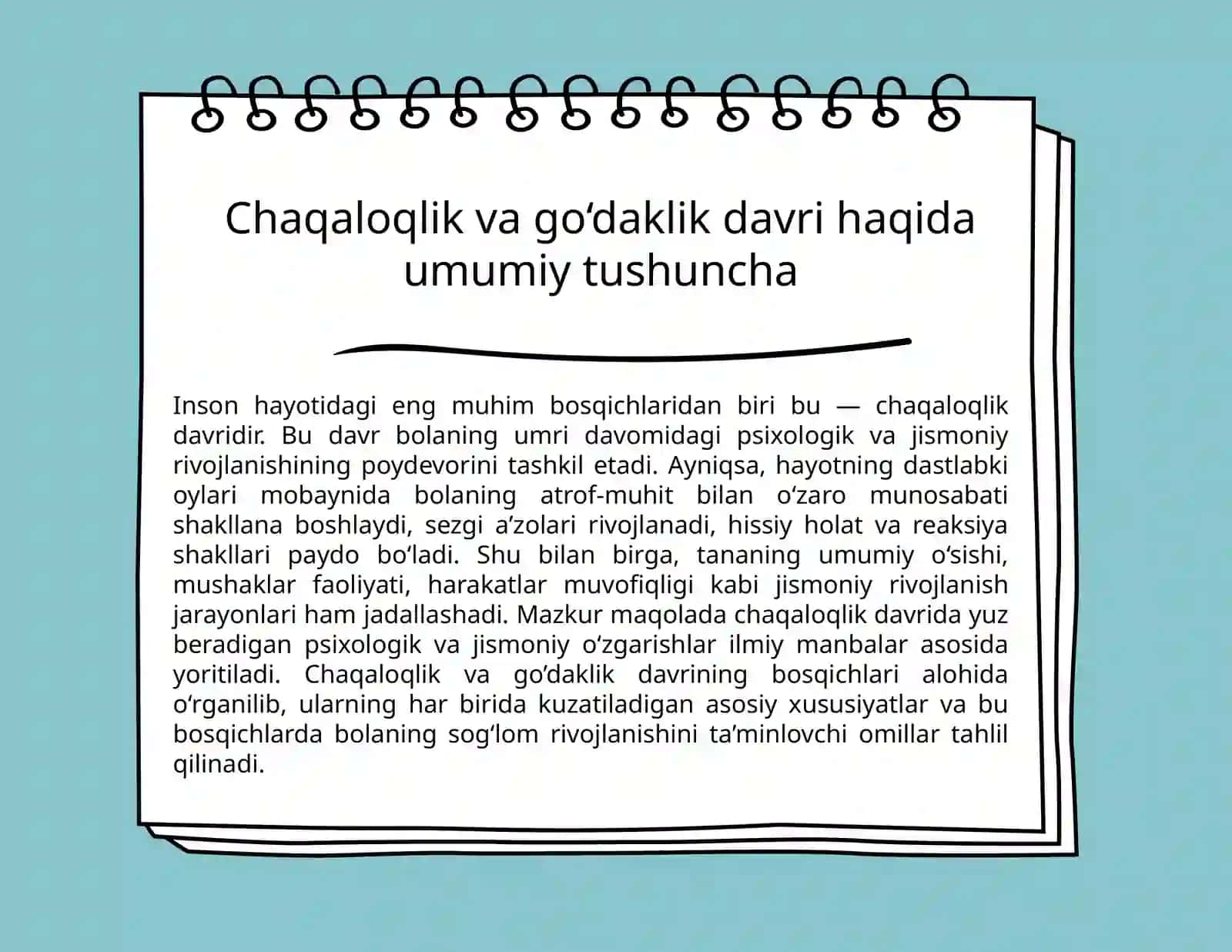 Chaqaloqlik va go'daklik davrida insonning psixologik rivojlanishiga xos xususiyatlar 2
