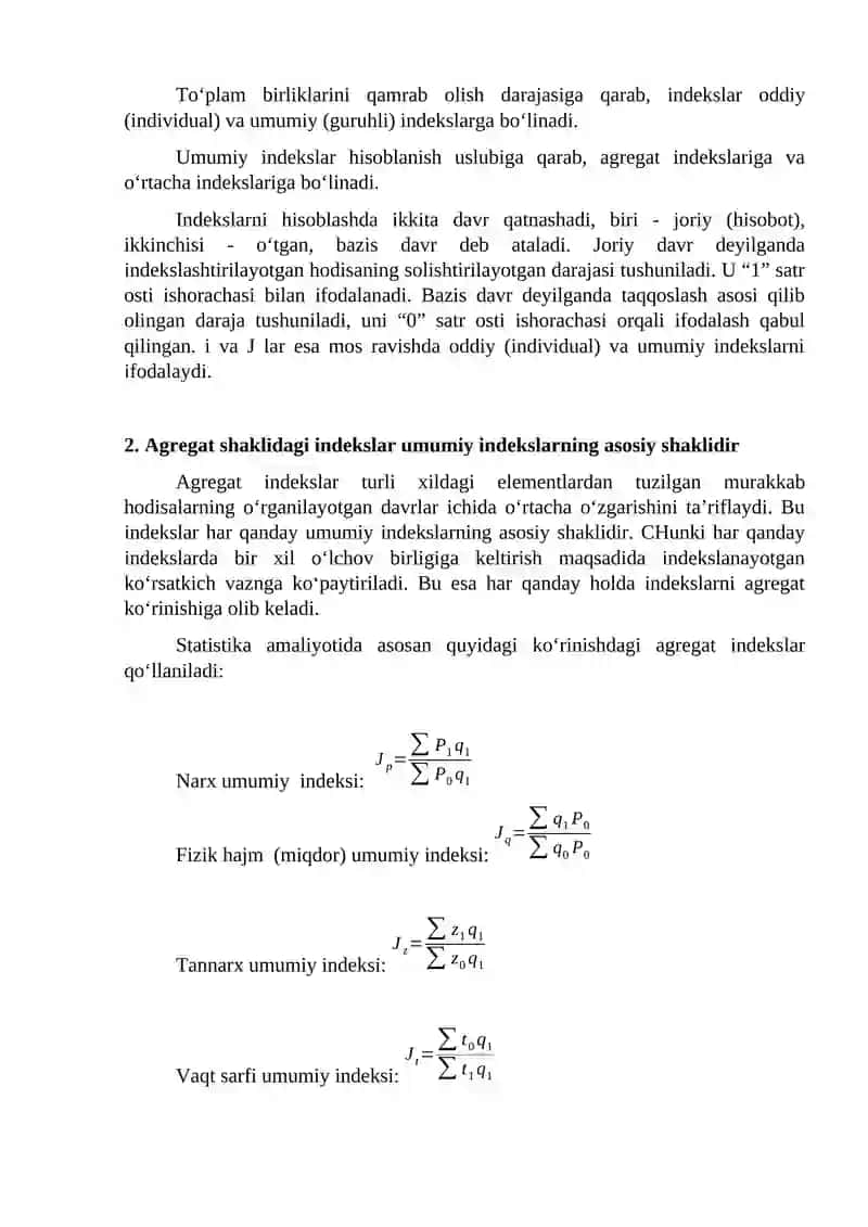 IQTISODIY INDEKSLAR 2