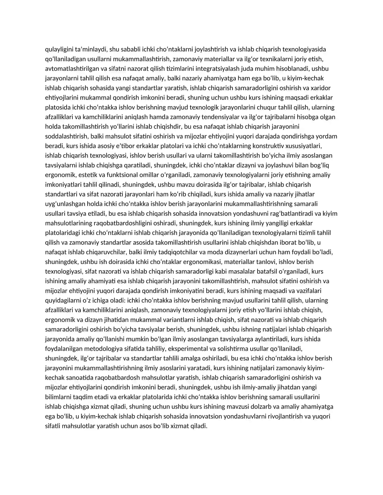 ERKAKLAR PLATOSI VA ICHKI CHO‘NTAKLARNING KONSTRUKTIV TUZILISHI HAMDA ISHLOV BERISH TEXNOLOGIYASI 2