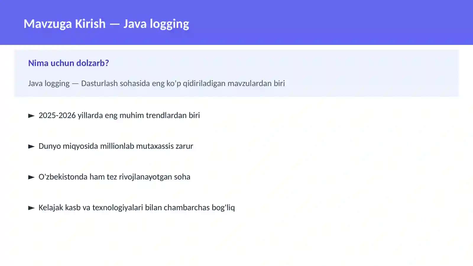 Java logging 2