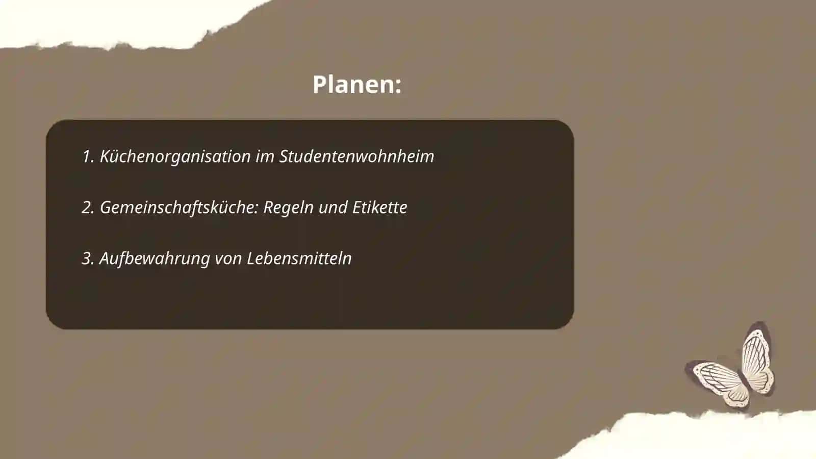 Küchenorganisation im Studentenwohnheim 2