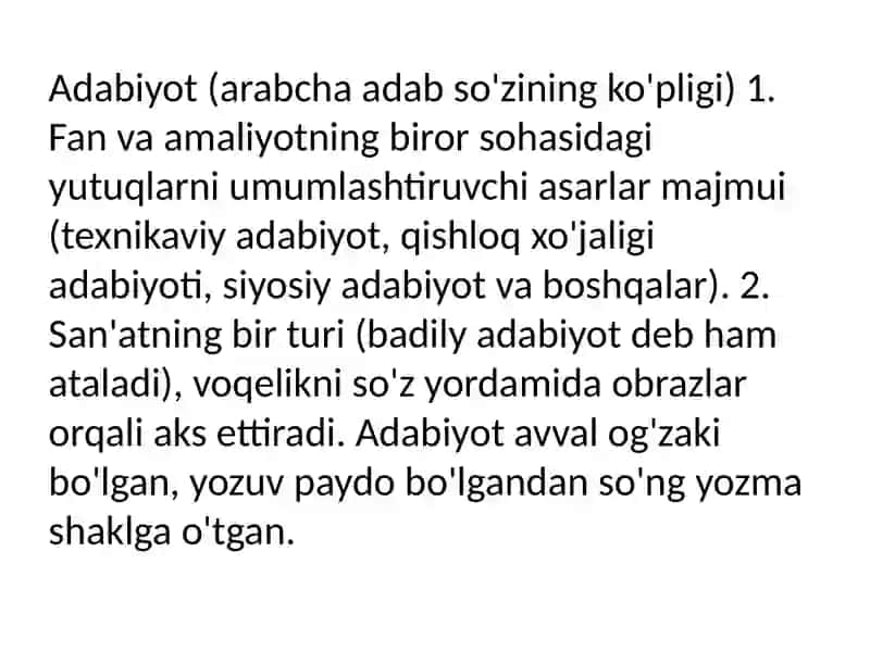 Adabiyot , badiiy, shoir ,she'r, nazm, nasr, atamalari 2