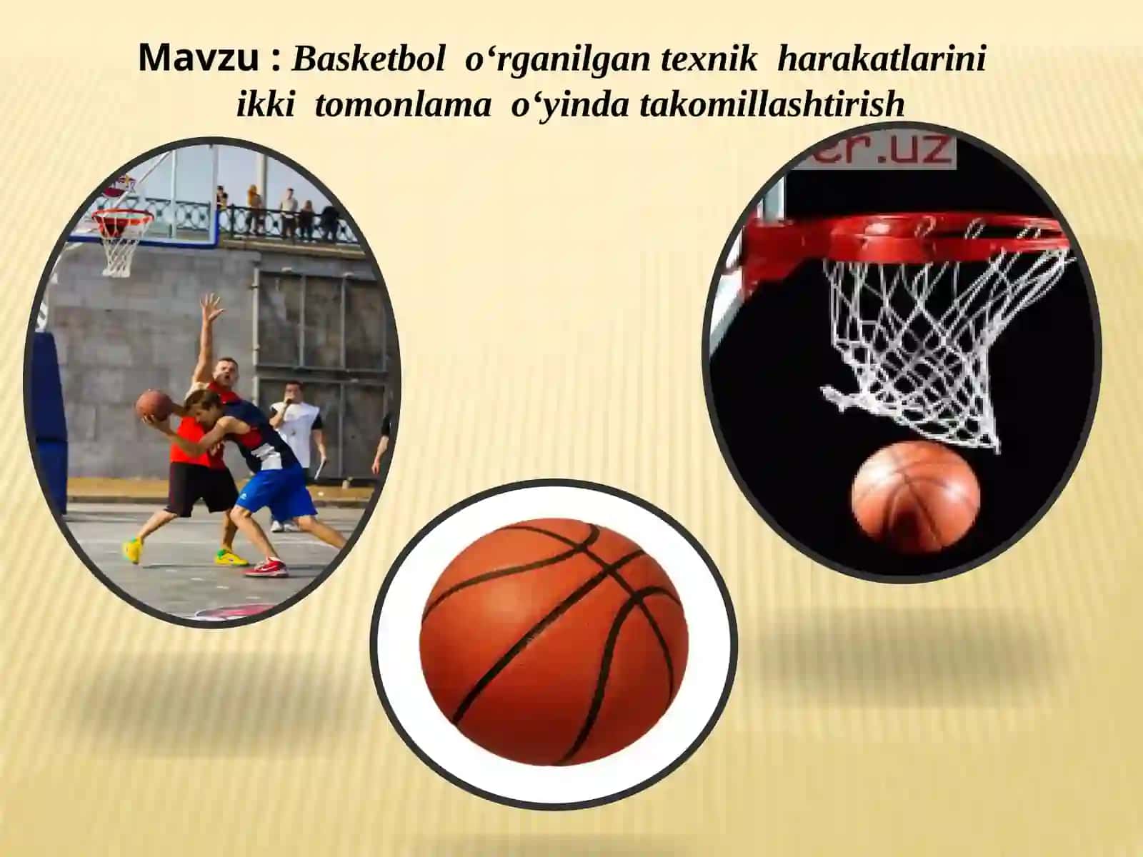 9-sinf Jismoniy tarbiya fanidan Basketbol o'rganilgan texnik harakatlarni ikki tomonlama o'yinda takomillashtirish 2