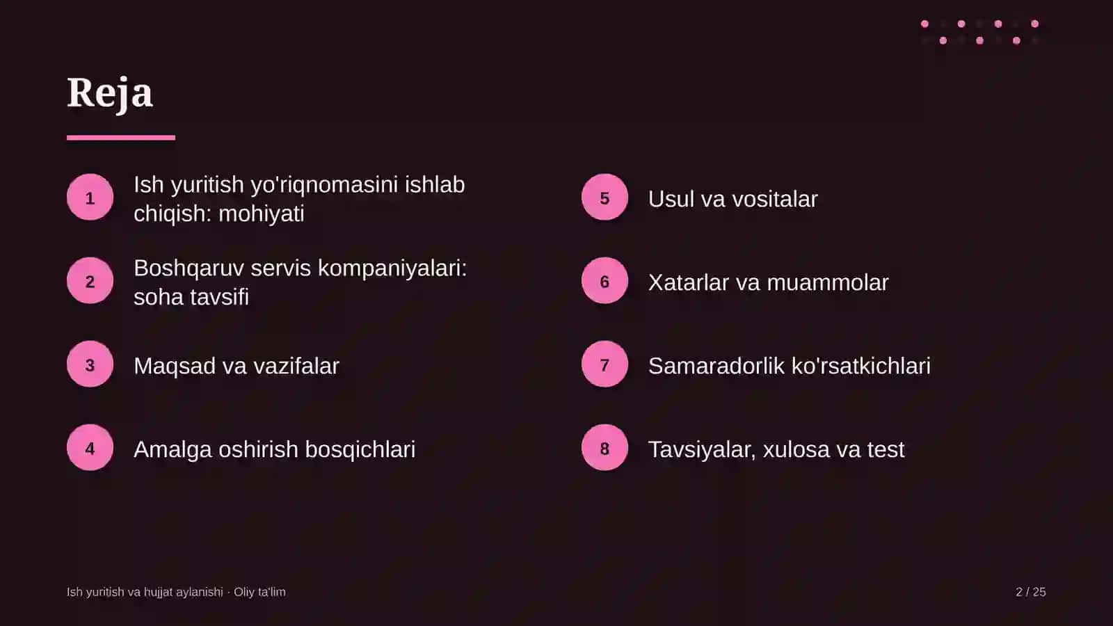 boshqaruv servis kompaniyalarida ish yuritish yo'riqnomasini ishlab chiqish 4344 2