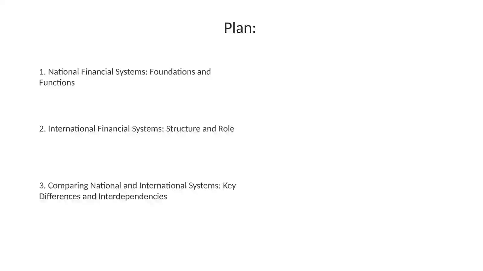 National vs. International Financial Systems 2