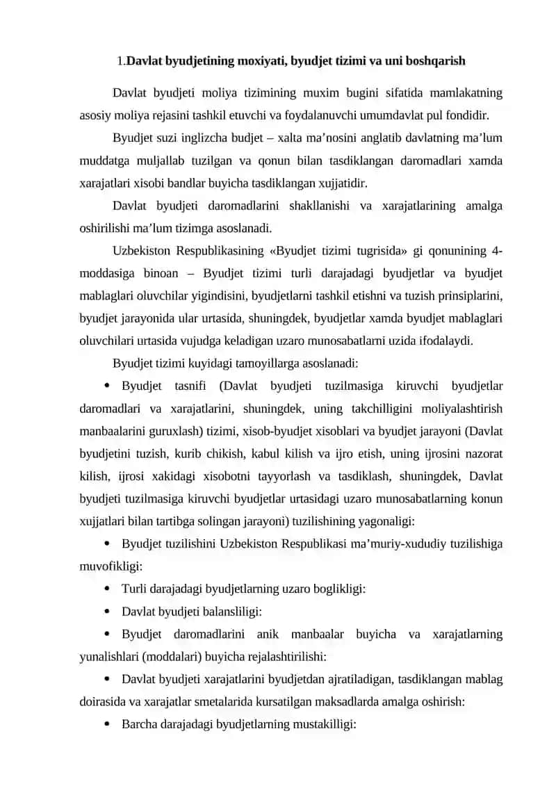 Davlat budjeti harajatlari 2