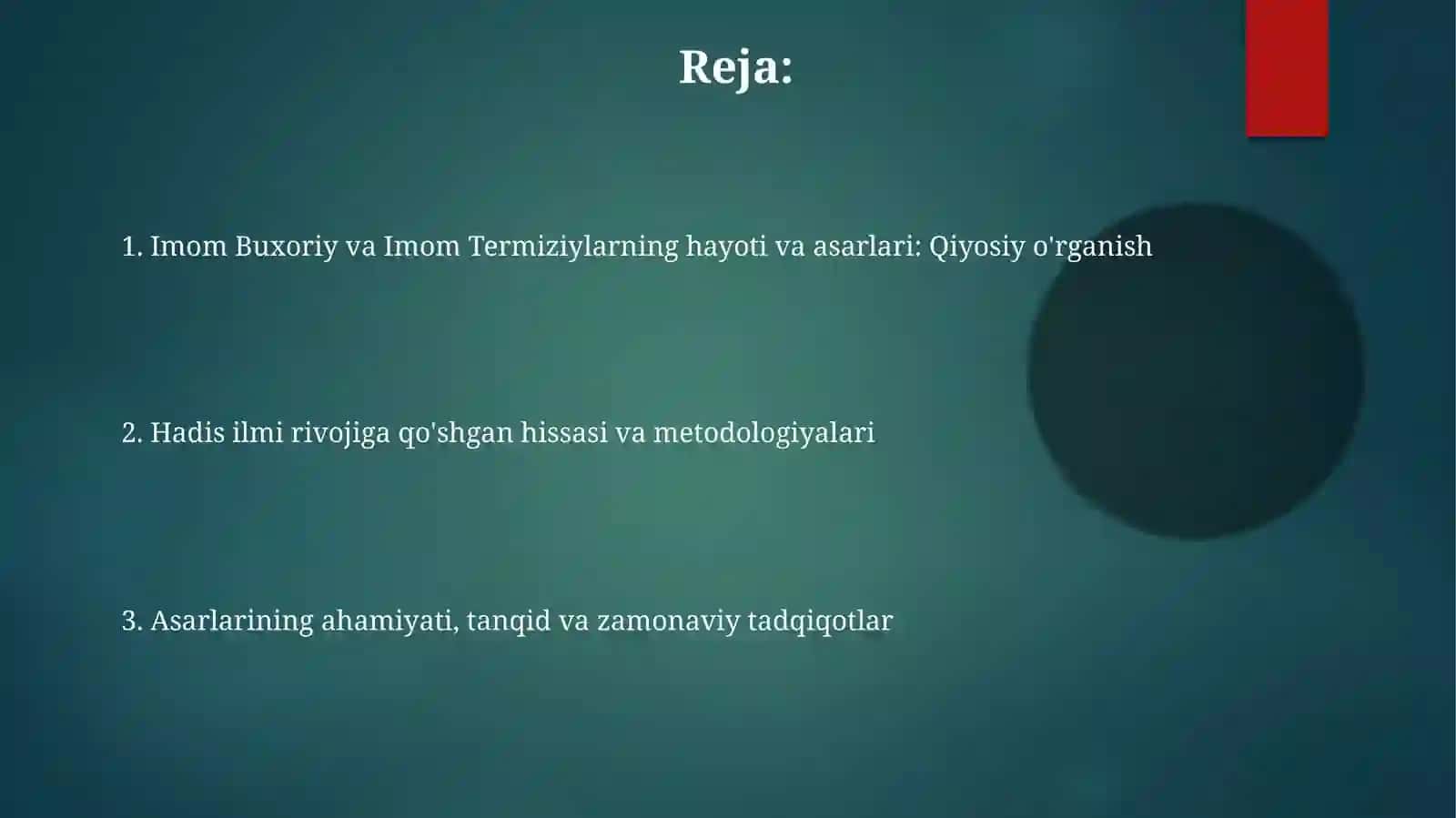 Imom Buxoriy va Imom Termiziyning hadis ilmiga qoshgan hissalarining qiyosiy tahlili 2