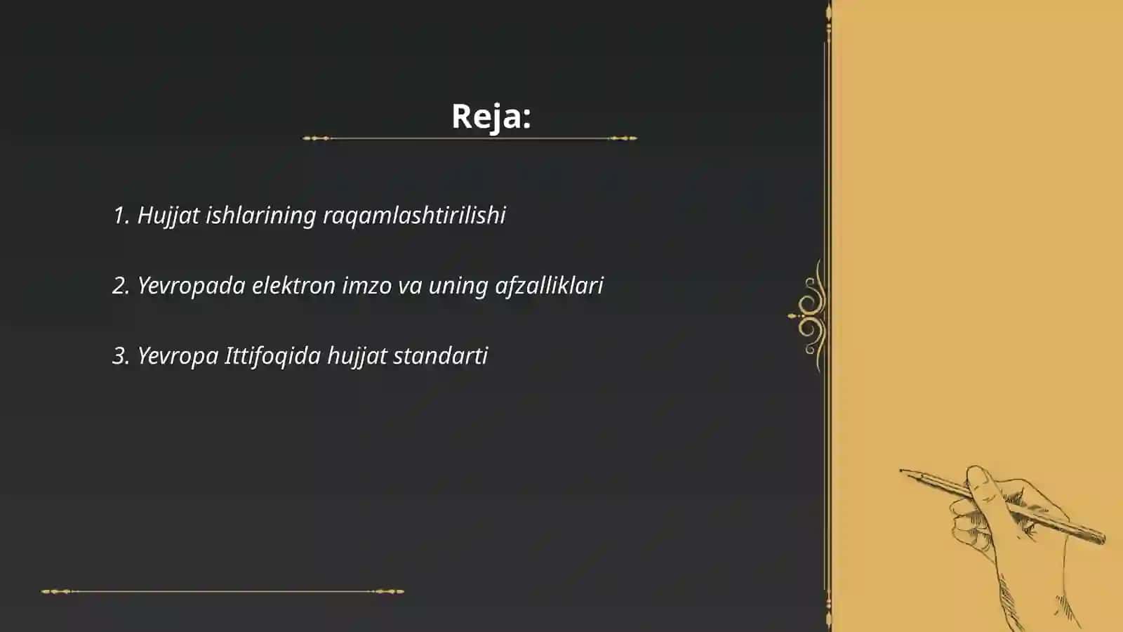 Hujjat ishlarining raqamlashtirilishi 2