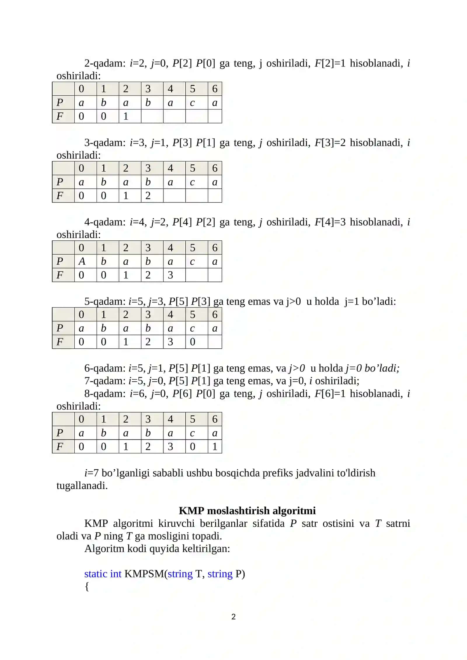 KMP algoritmi 2