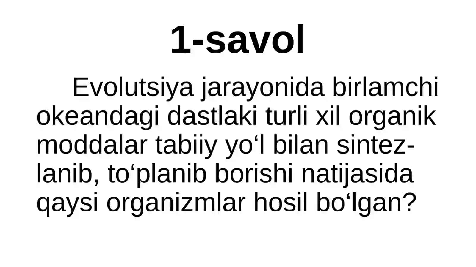 Tirik organizmlarda o‘z-o‘zini idora qilish organlari: gumoral va nerv sistemasi evolutsiyasi 2