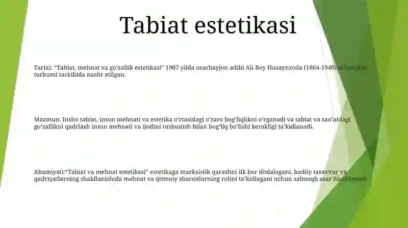 Tabiat Va Mehnat Estetikasi 2