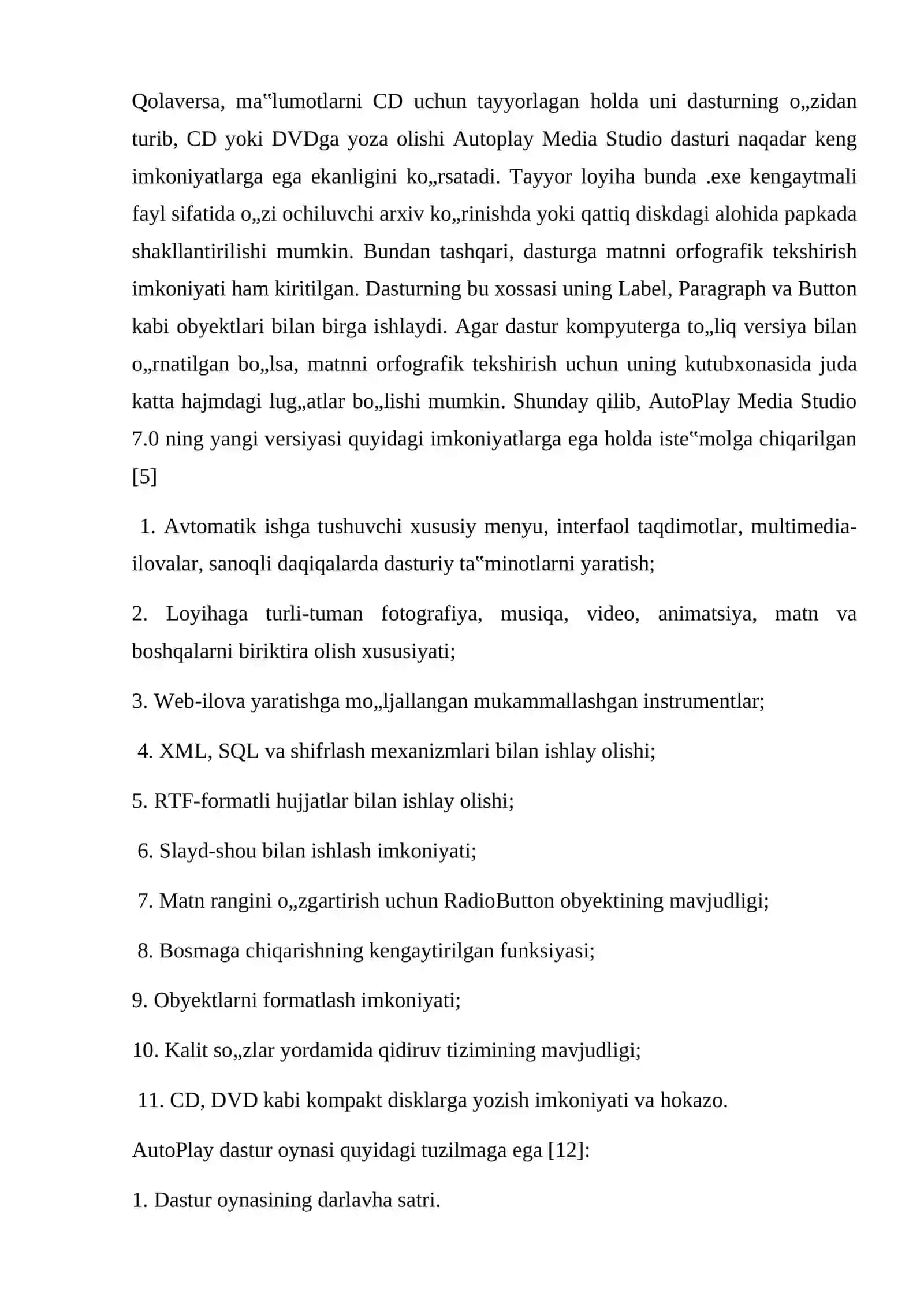 Autoplay Media Studio dasturi imkonyati 2