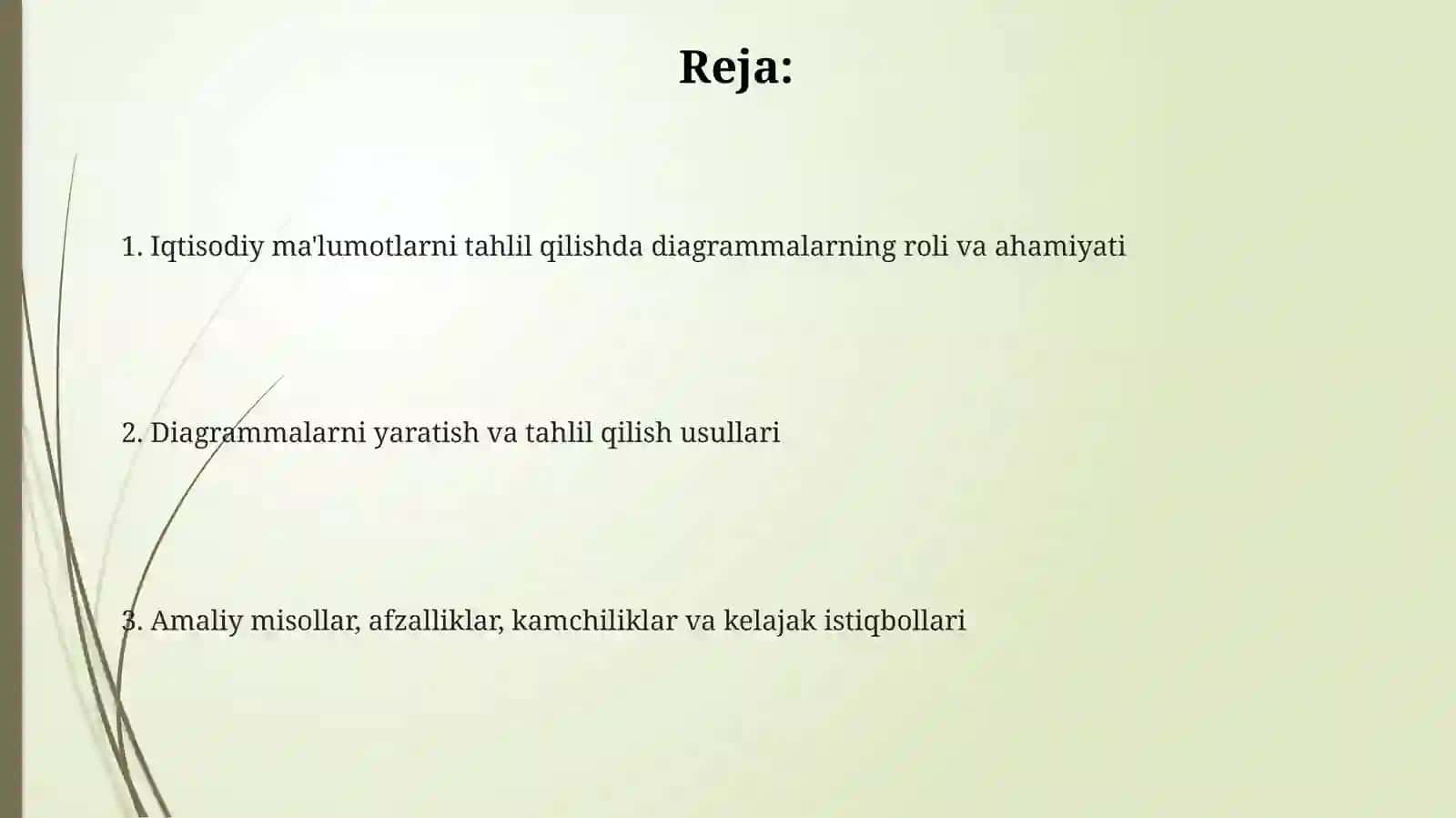 Iqtisodiy ma'lumotlarni tahlil qilishda diagrammalarning roli va ahamiyati 2