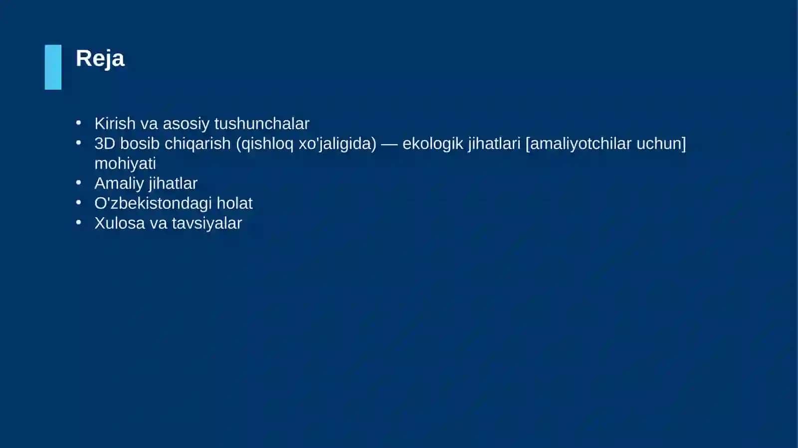 3D bosib chiqarish (qishloq xo'jaligida) — ekologik jihatlari [amaliyotchilar uchun] 2
