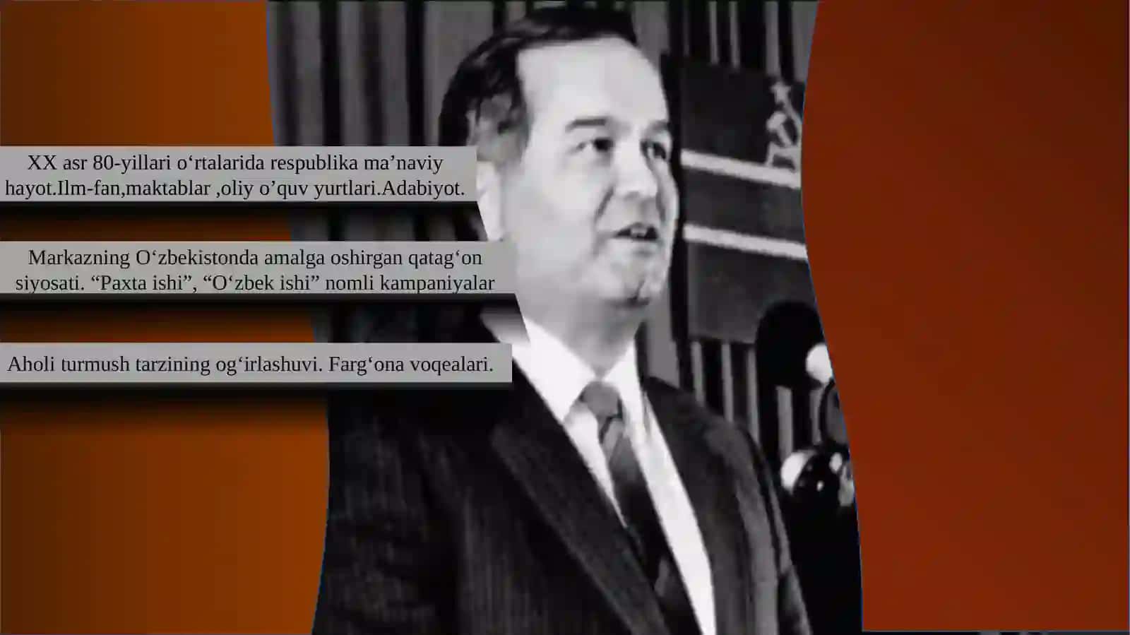 XX asr 80-yillari o‘rtalarida respublika ijtimoiy-siyosiy, iqtisodiy va ma’naviy hayotidagi inqirozli holat. 2