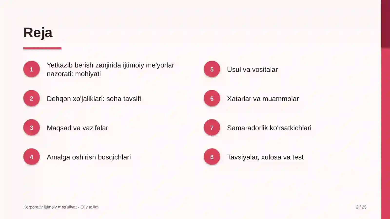 Korporativ ijtimoiy mas'uliyat · Oliy ta'lim 2