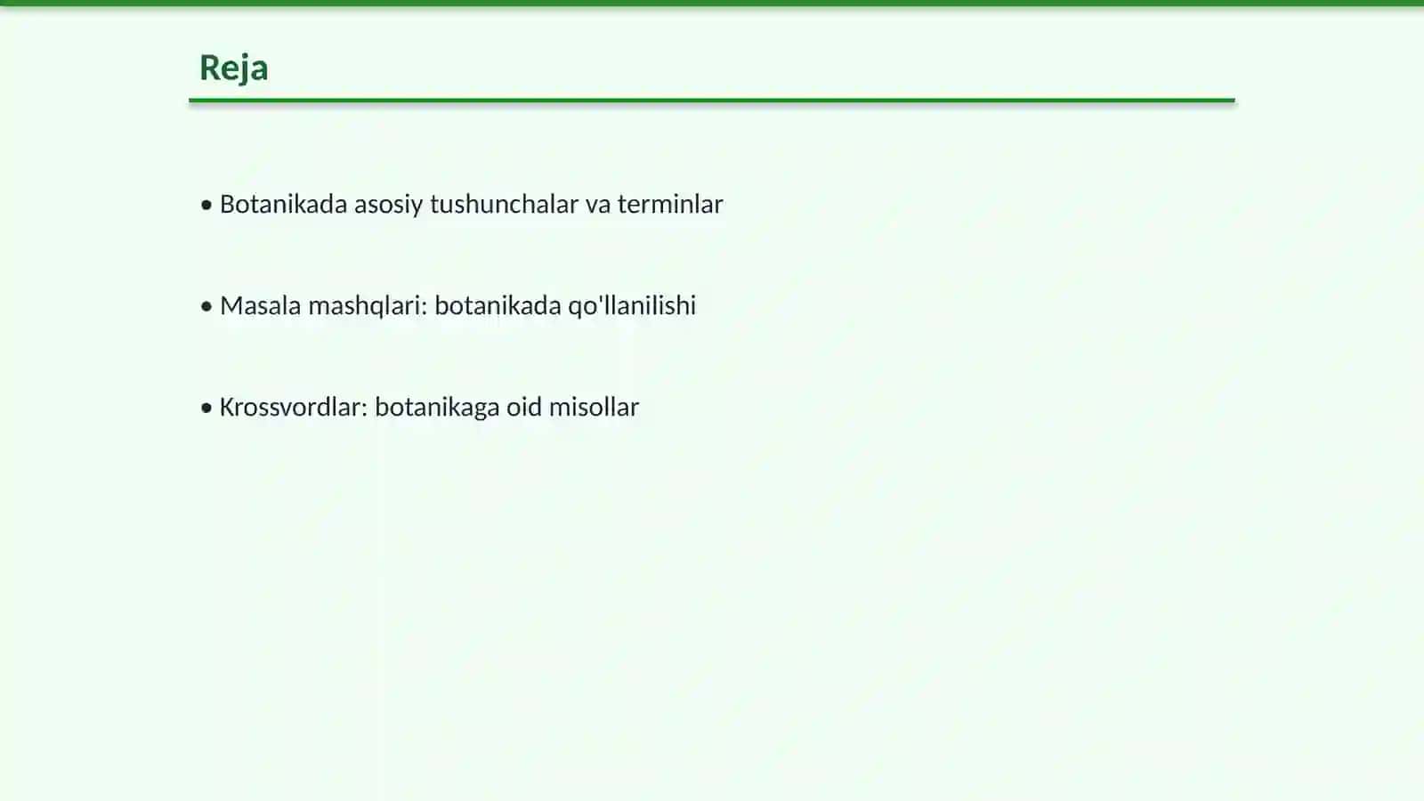 Botanikadan masala mashq krossvord va rebuslar tuzish 2