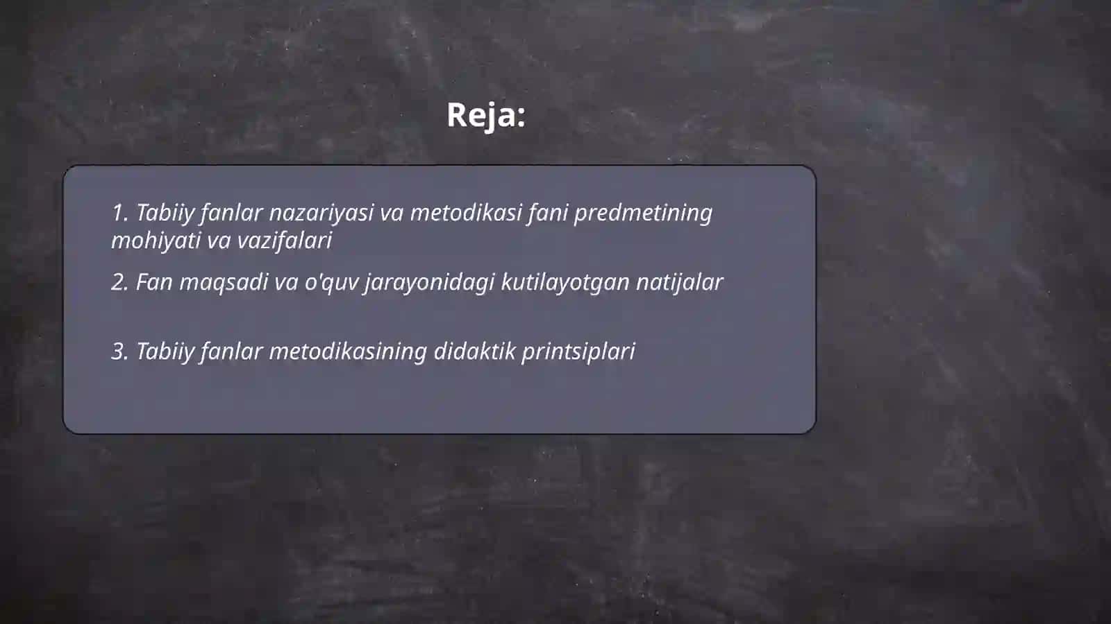 Tabiiy fanlar nazariyasi va metodikasi 2