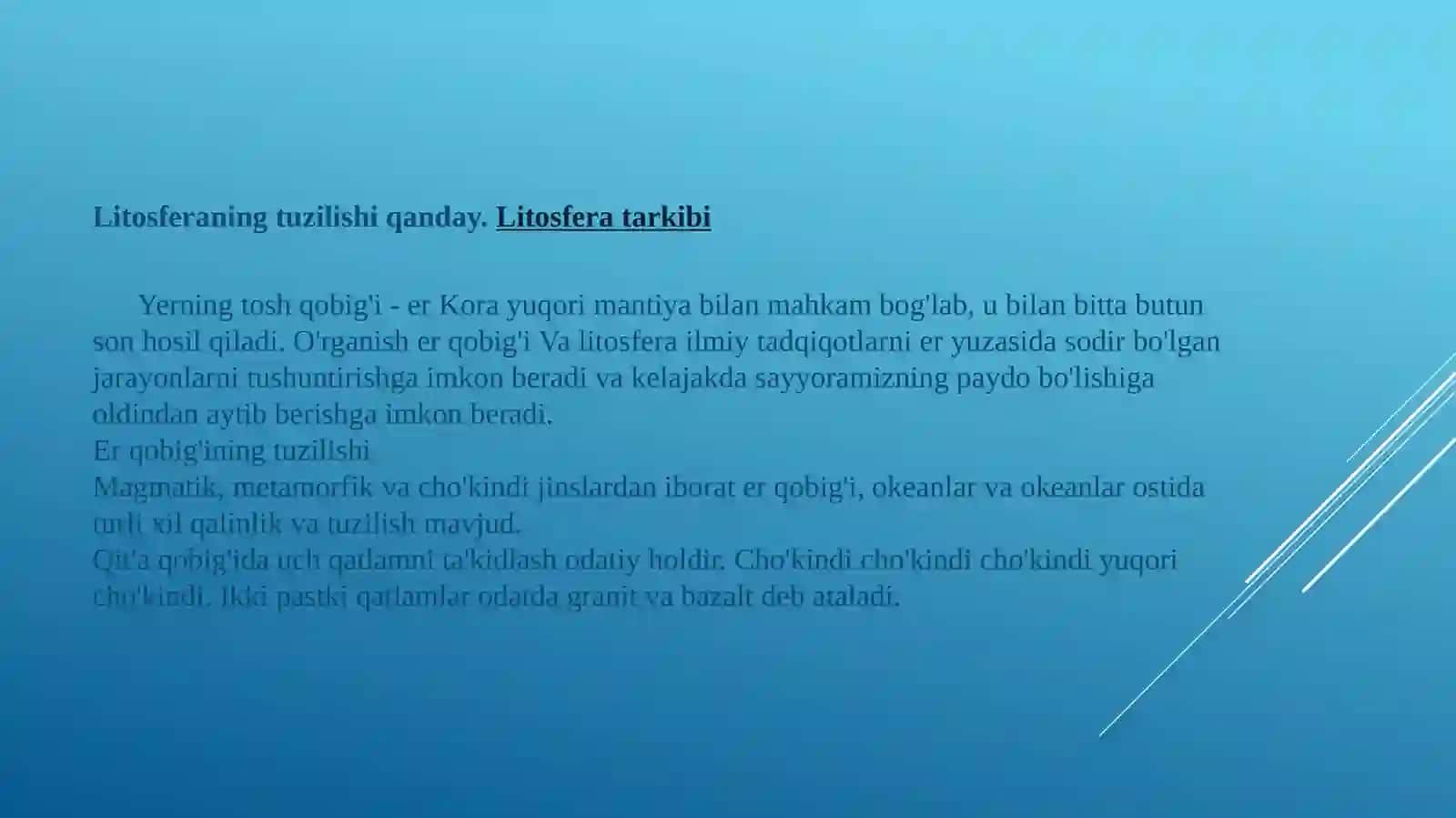 LITOSFERA VA UNING TUZILISHI 2