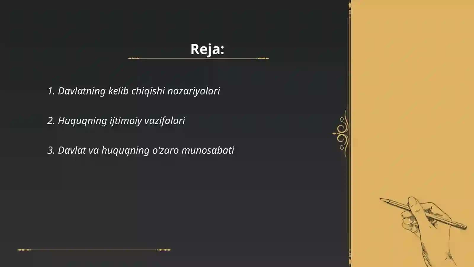 Davlat va huquq nazariyasi fanining predmeti 2