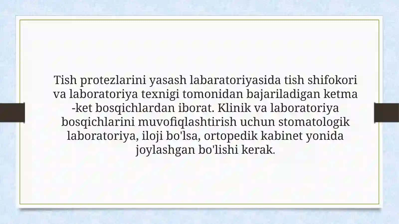 Tish yasash  laboratoriyasida ishlatiladigan asbob uskunalar 2