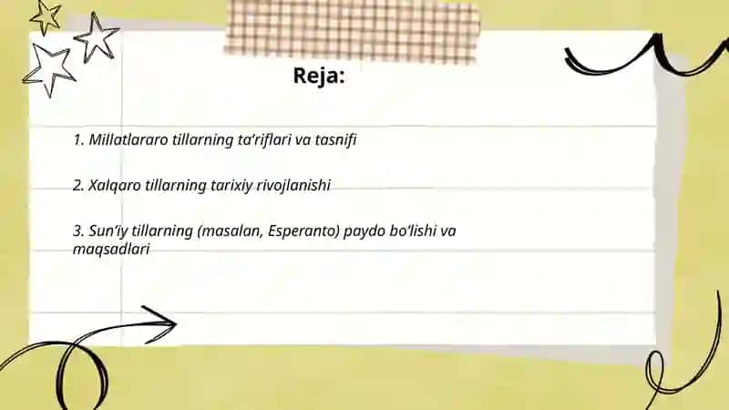 Millatlararo tillar, Xalqaro tillar va sunʼiy tillar 2