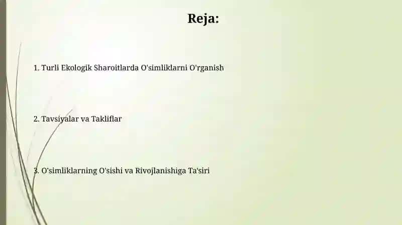 Turli Ekologik Sharoitlarda O'simliklarni O'rganish 2