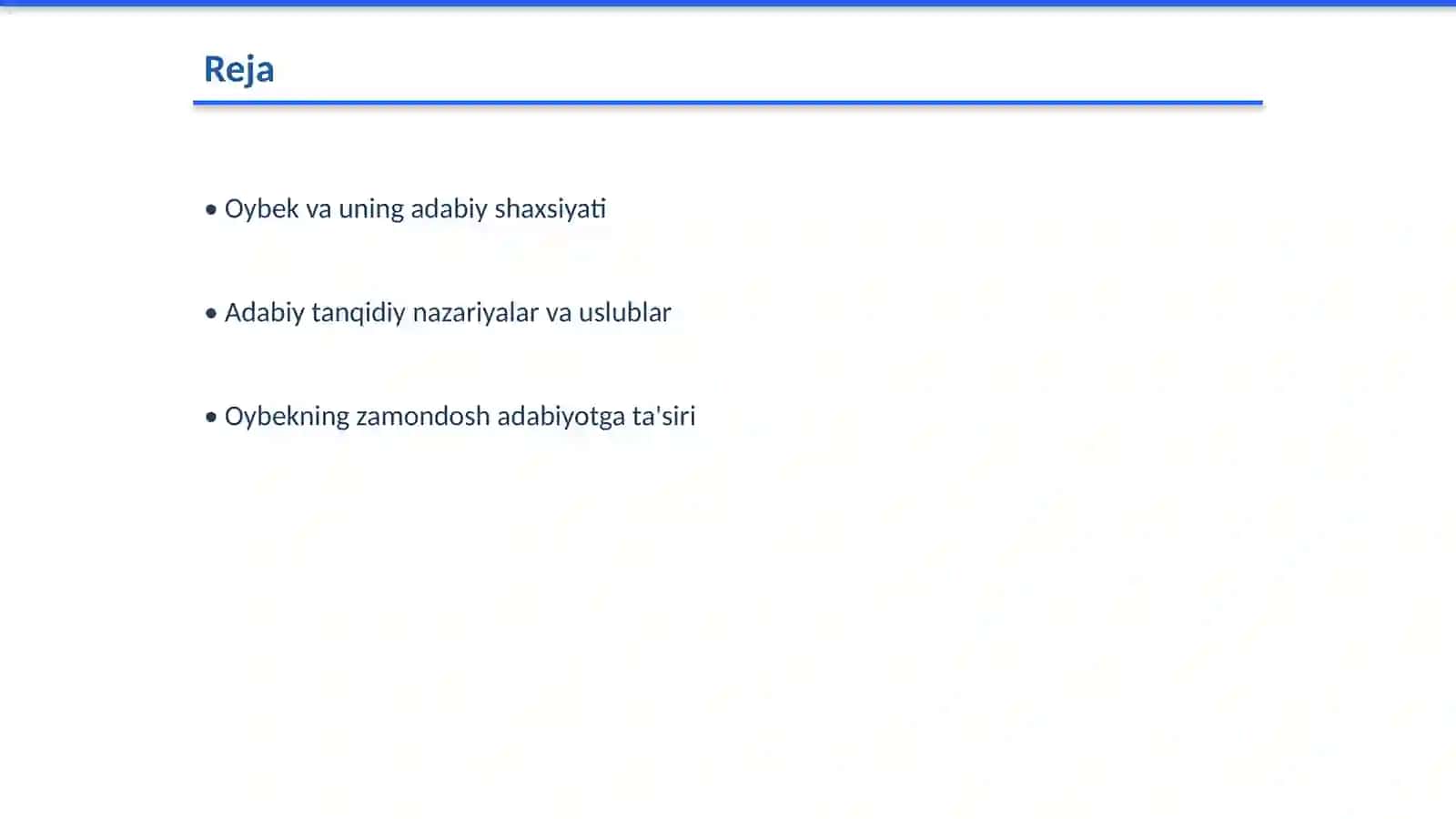 Oybekning adabiy tanqidiy qarashlari 2