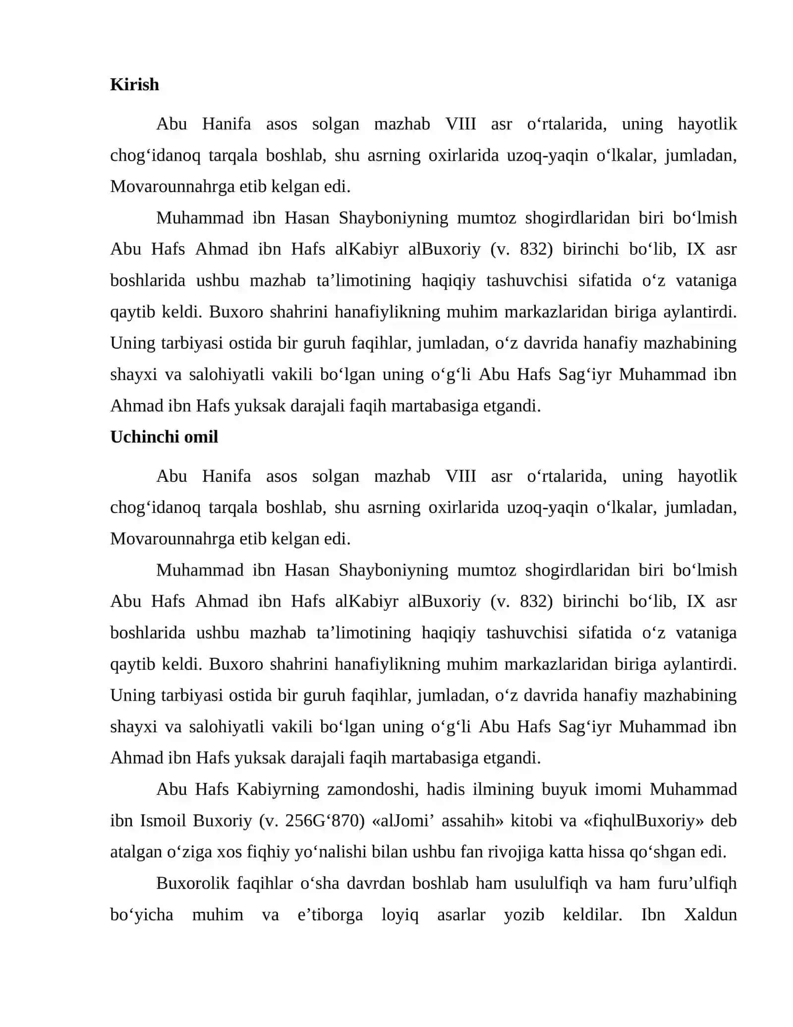 Hanafiy mazhabining movarounnahrdagi rivoji 2