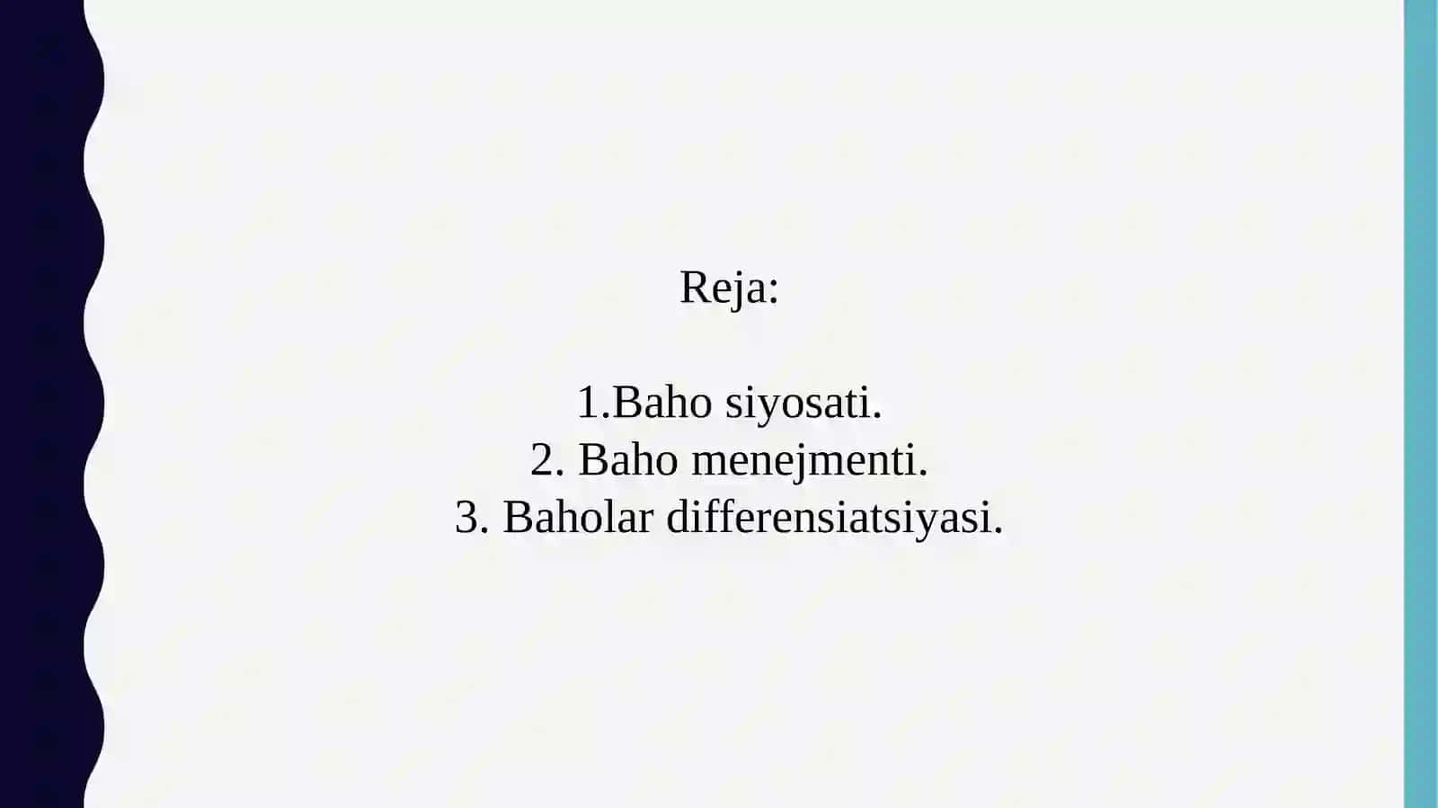 Baho Siyosati 2