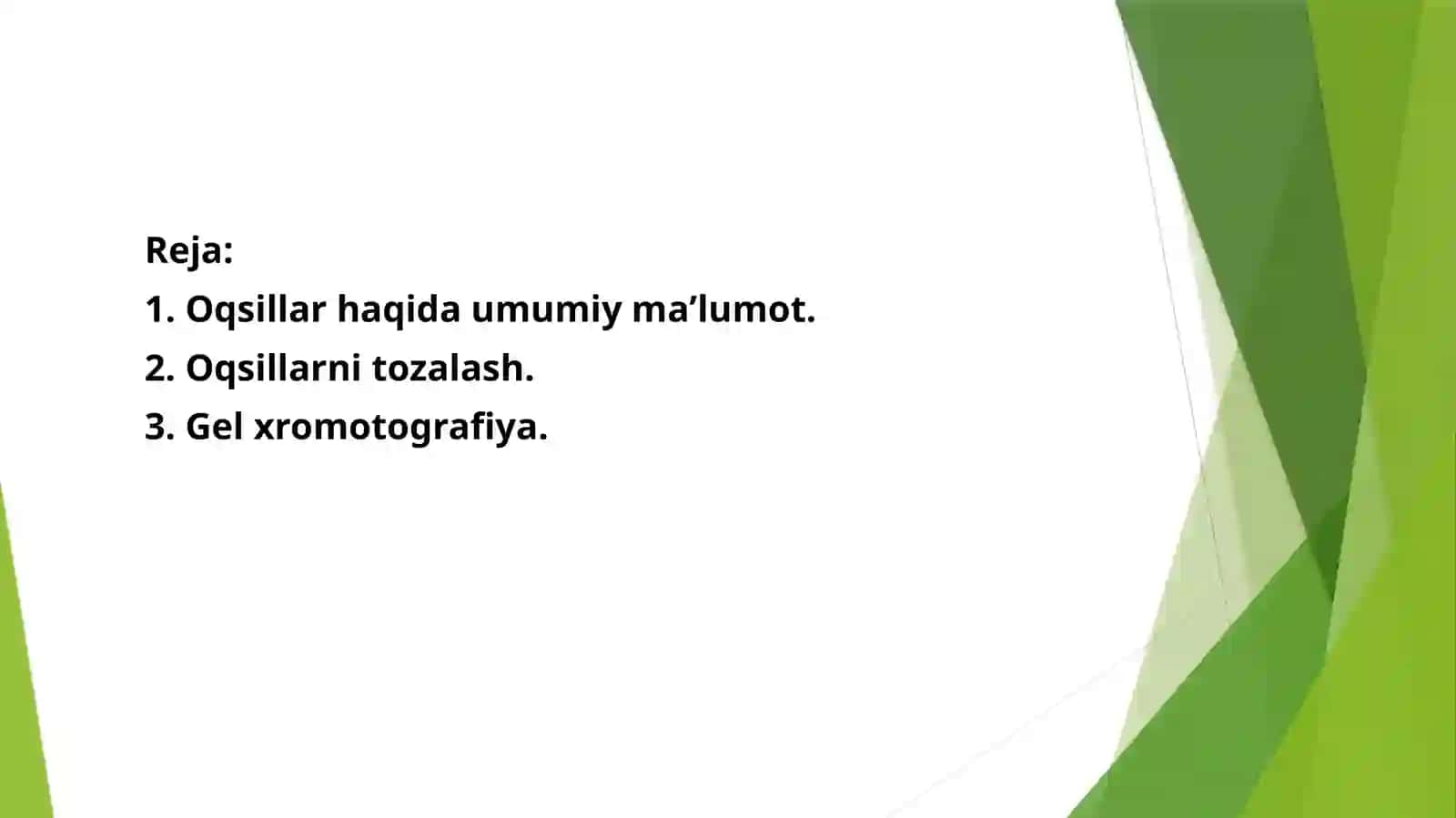 Oqsillarni tozalash usullari.Gel xromotografiya 2