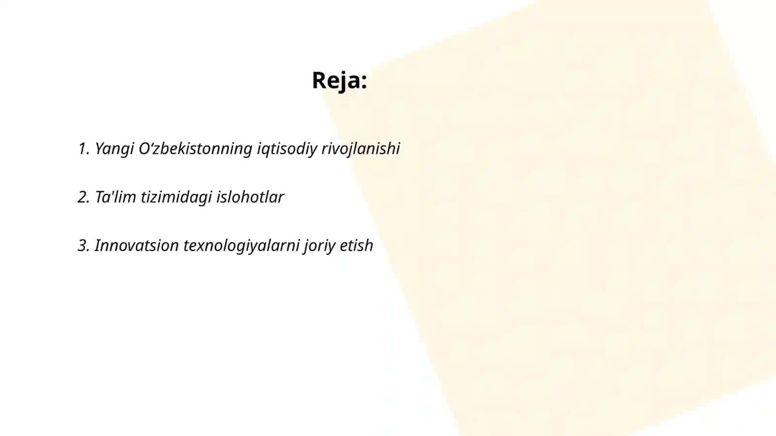 Yangi O‘zbekiston-uchinchi renessans 2