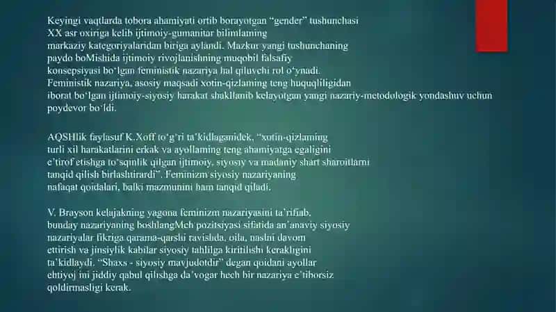 Gender tengligi 2